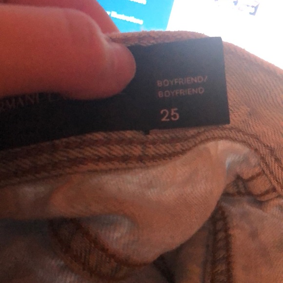 Armani Exchange A/E Women's 25 Boyfriend Distressed Denim Jeans - Picture 5 of 5